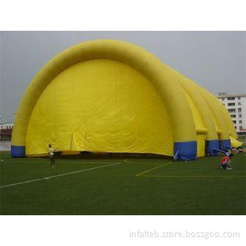 OEM Yellow Huge Nylon Arched Inflatable Adertising Tent EN1